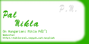 pal mikla business card